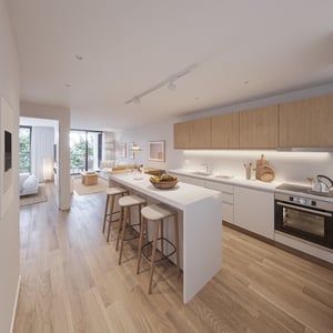 Venta de apartamento de 1 dormitorio con escritorio en Noi Artes, Palermo