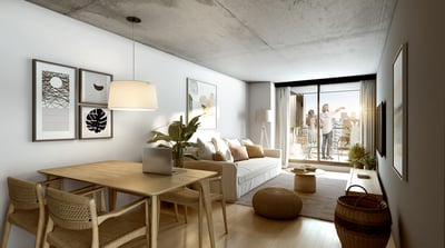 Venta de apartamento de 1 dormitorio en Edificio Krista, Punta Carretas