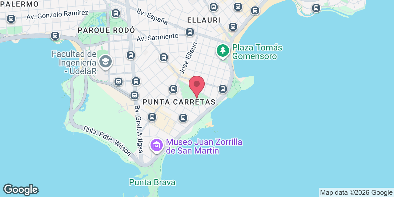 Mapa de Villa Biarritz con el contorno del barrio