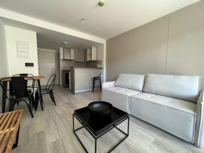 Venta con renta de monoambiente en Garden Terrace Rodó